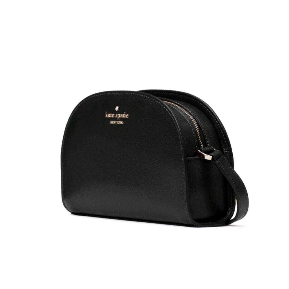 New Kate Spade Perry Leather Dome Crossbody Black Nwt